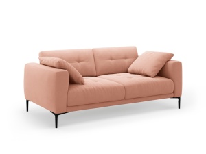 Canapea roz din catifea pentru 3 persoane Bemy Velvet Micadoni