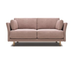Canapea roz din textil pentru 2 persoane Gilma Corduroy FR Kave Home