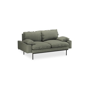 Canapea verde army din textil pentru 2 persoane Retro HKliving