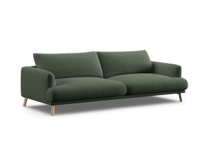 Canapea verde muschi din textil pentru 4 persoane Naomi Micadoni