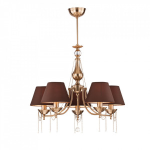 Candelabru maro alama/maro din metal si bumbac cu 5 becuri Chester Maytoni