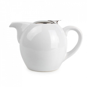 Ceainic alb din ceramica si inox 750 ml Camellia Aerts