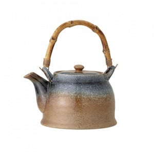 Ceainic multicolor din ceramica si bambus 1 L Aura Bloomingville