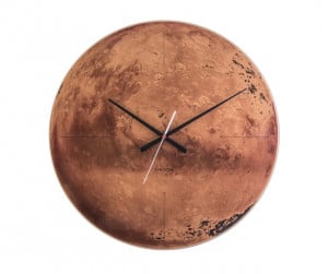 Ceas perete rotund din sticla 60 cm Mars Present Time