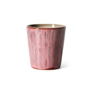 Ceasca roz din ceramica 230 ml 70s ceramics Rhubarb HKliving