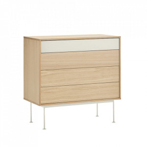 Comoda crem/maro din metal 90 cm Yoko Teulat