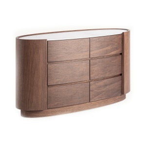 Comoda maro/alba 140 cm Stuetta Vical Home