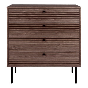 Comoda maro inchis din metal 80 cm Kyoto House Nordic