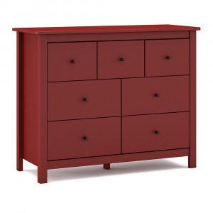 Comoda rosie din lemn 110 cm Misti Quiet Object