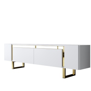 Comoda TV alba/aurie 180 cm Yildiz The Home Collection