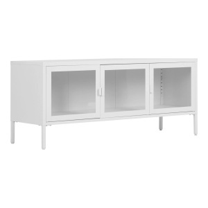 Comoda TV alba din metal 130 cm Brisbane House Nordic