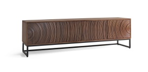 Comoda TV maro din lemn 170 cm Ocaso Giner y Colomer