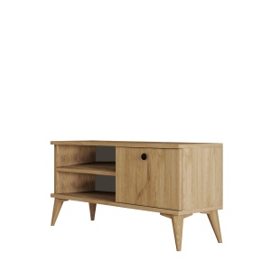 Comoda TV maro stejar 90 cm Retro The Home Collection
