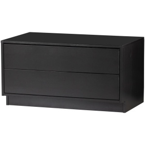 Comoda TV neagra din lemn 75 cm Finca Woood