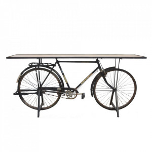Consola neagra din lemn de mango si fier 193 cm Bike The Home Collection