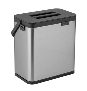 Cos de gunoi argintiu din metal 3 L Colin Wenko