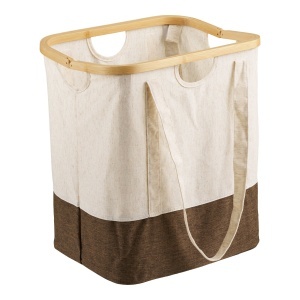 Cos de rufe din fibre sintetice maro/albe 40x45 cm Noto House Nordic