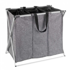 Cos de rufe gri din fibre sintetice 130 L Trio Mottled Wenko
