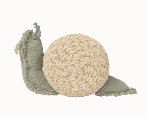 Cos din fibre crem/verde Mini Snail Lorena Canals