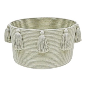 Cos verde din bumbac Tassels Large Lorena Canals