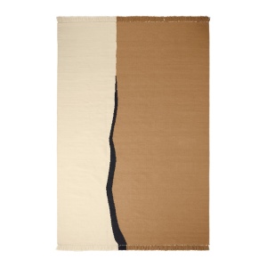Covor bej/alb antic din fibre naturale 200x300 cm Soil Ferm Living