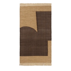 Covor exterior maro ciocolata din fibre sintetice 140x200 cm Forene Ferm Living