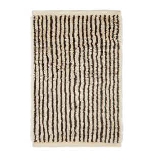 Covor maro/alb antic din fibre naturale 80x120 cm Kami Ferm Living