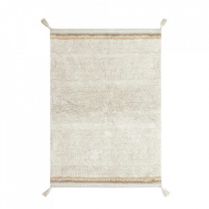 Covor pentru copii bej din bumbac 90x130 cm Bloom Lorena Canals