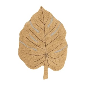 Covor pentru copii galben miere din bumbac 120x180 cm Monstera Lorena Canals