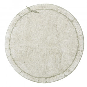 Covor pentru copii verde din bumbac 120 cm Bamboo Leaf Lorena Canals