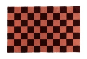 Covor rosu burgund/roz din fibre naturale 161x253 cm Check FEST