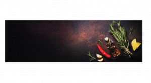 Covor rosu/negru bucatarie din poliamide 45x140 cm Kitchen Spices Zala Living
