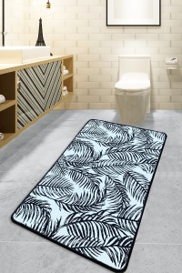 Covoras de baie multicolor din fibre sintetice 70x120 cm Frond The Home Collection