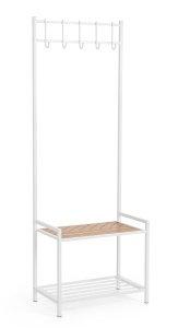 Cuier maro/alb din metal Haldor Bizzotto