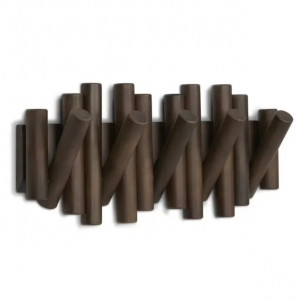 Cuier maro inchis din lemn Picket Umbra