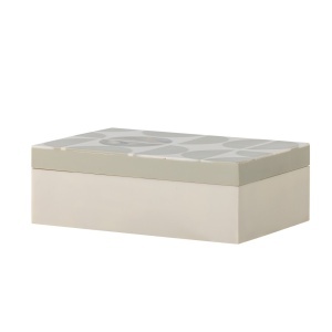 Cutie cu capac gri din fibre naturale Kabela Bloomingville