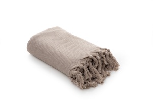 Cuvertura bej din fibre 115x200 cm Asya The Home Collection