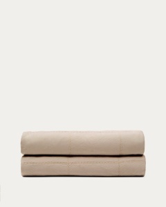 Cuvertura crem din bumbac 180x260 cm Isor Kave Home