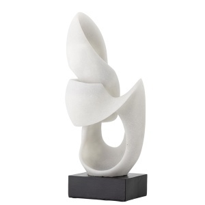 Decoratiune alba/neagra din fibre sintetice 43 cm Alistair Bloomingville