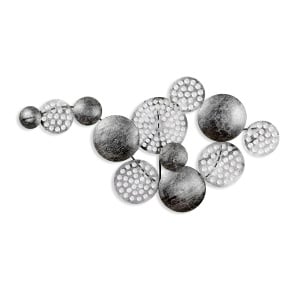 Decoratiune de perete argintie din metal 45x82 cm Aurora 5 The Home Collection