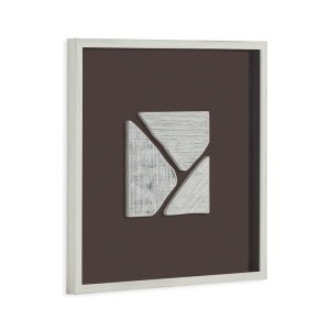 Decoratiune de perete din lemn alb 60x60 cm Hannah Thai Natura