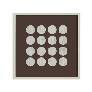 Decoratiune de perete din lemn alb 60x60 cm Rachel Thai Natura