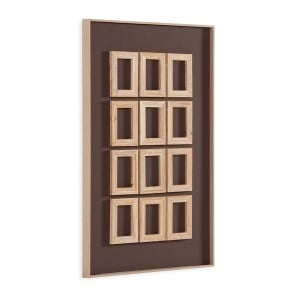 Decoratiune de perete din lemn maro 60x90 cm Maylin Thai Natura
