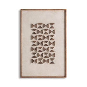 Decoratiune de perete maro din lemn 82x122 cm Akrin Vical Home