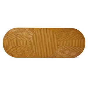 Decoratiune de perete maro din ratan 52x145 cm Sun HKliving