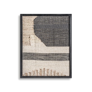 Decoratiune de perete maro/neagra din bumbac 80x100 cm Cesc Vical Home