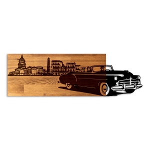 Decoratiune de perete maro/neagra din metal 25x80 cm Classic Style The Home Collection