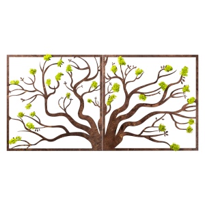 Decoratiune de perete maro/verde 44x90 cm Tree 1 The Home Collection