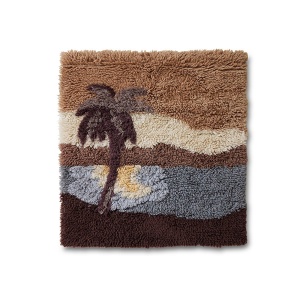 Decoratiune de perete multicolora din fibre naturale 120x120 cm Sunrise HKliving