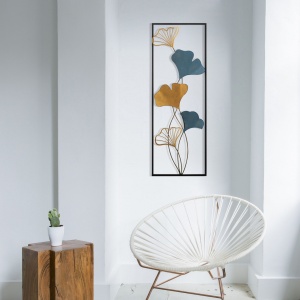 Decoratiune de perete multicolora din metal 32x90 cm Serra The Home Collection